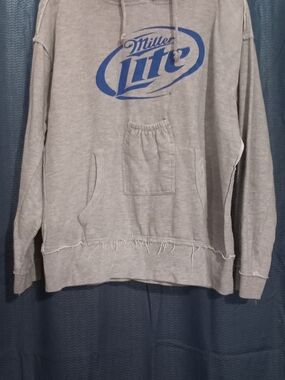 Miller Lite Gray Pullover Hoodie